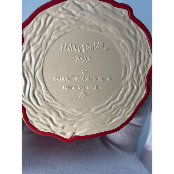 Vintage 1993 Barbie Hallmark Keepsake Ornament Holiday Barbie in Box #1 - Picture 6 of 12